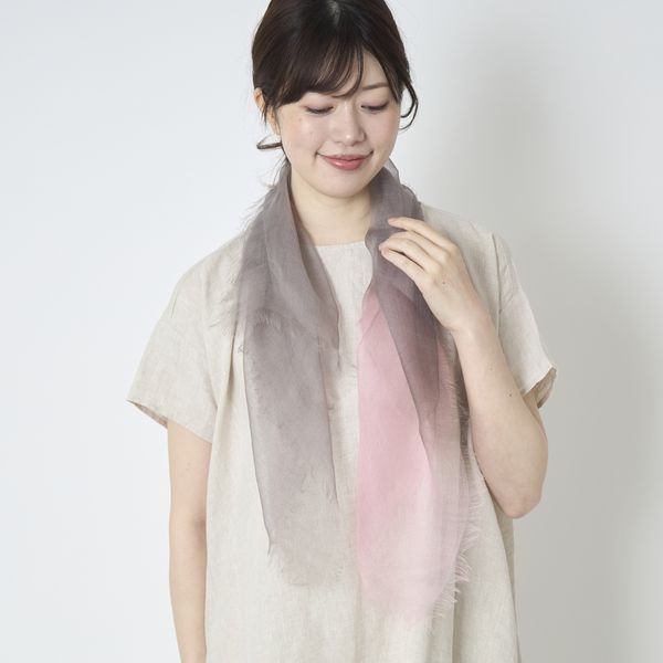 harukii/ぼかし染ラミー薄羽ストール Mini -極上のやわらかさと軽さの